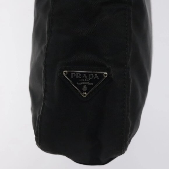 PRADA Shoulder Bag Nylon Black Silver Auth 129067 - Picture 9 of 16